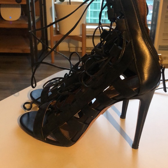 Aquazurra laceup gladiator heels size 39 - Picture 2 of 5